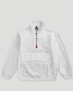 Geedup Core Logo Qtr Zip White Marle