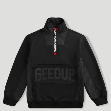 Geedup Core Logo Qtr Zip Black