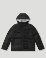 Geedup Core Logo Reversible Puffer Jacket Black/White