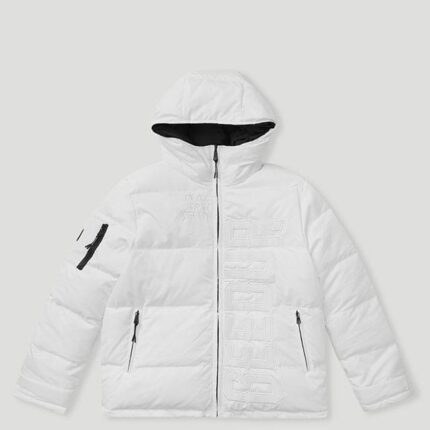 Geedup Core Logo Reversible Puffer Jacket Black/White