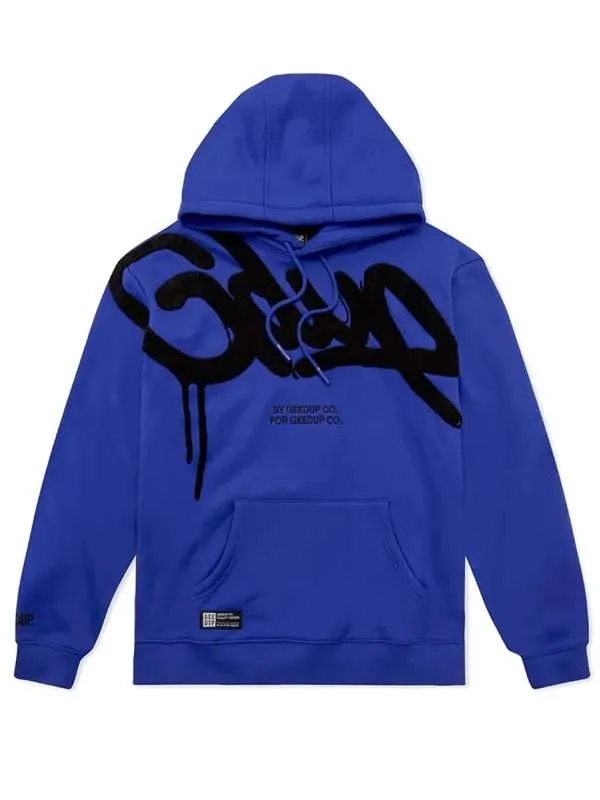 Geedup Handstyle Hoodie Blue Color Geedup Handstyle Hoodie Blue Color
