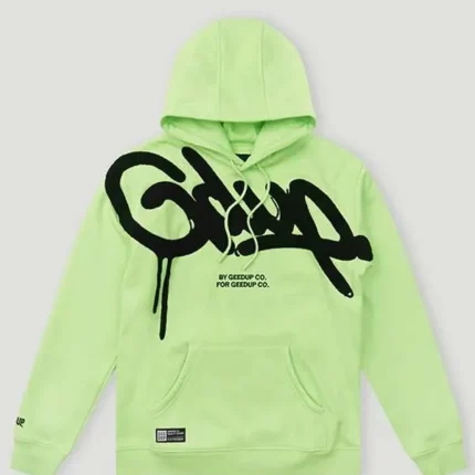 Geedup Handstyle Hoodie Green& Black