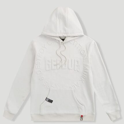 Geedup O/S Emblem Emboss Hoodie Ice Grey
