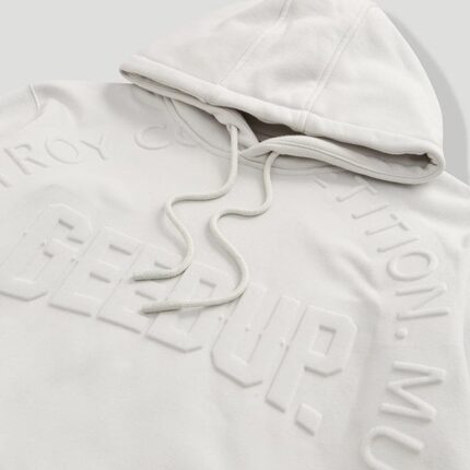 Geedup O/S Emblem Emboss Hoodie Ice Grey