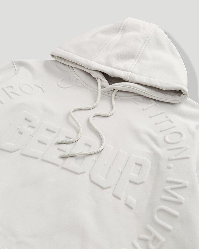 Geedup OS Emblem Embossa Geedup O/S Emblem Emboss Hoodie Ice Grey