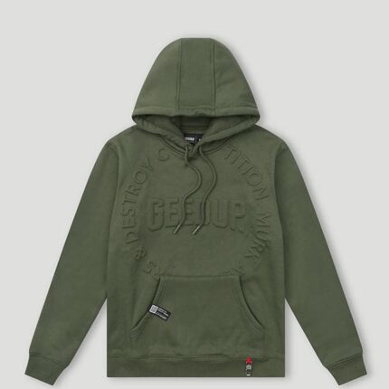 Geedup O/S Emblem Emboss Hoody Military Green
