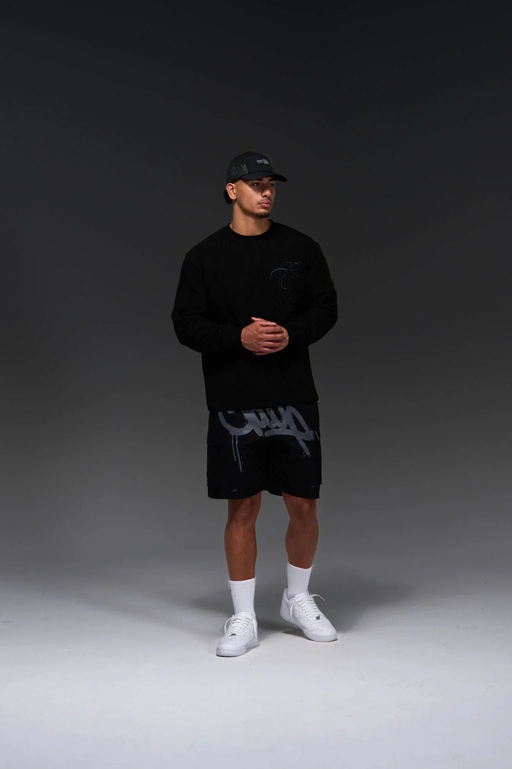 Geedup Handstyle Cargo Short Black/Grey Geedup Handstyle Cargo Short Black/Grey