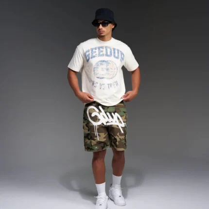 Geedup Handstyle Cargo Short Camo Green